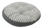 AKDC Large Round Cotton Floor Cushion – White with Grey Stripe Pattern, Comfortable Seating Pillow, 55×55×12 cm - Al Kabayel Discount CentreAKDC Large Round Cotton Floor Cushion – White with Grey Stripe Pattern, Comfortable Seating Pillow, 55×55×12 cmFloor Pillows & CushionsAKDCAl Kabayel Discount Centre