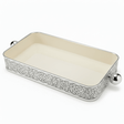 AKDC Large Silver & Cream Rectangular Candy Pot – Premium Decorative Metal Storage for Sweets & Snacks – 30x15 cm - Al Kabayel Discount CentreAKDC Large Silver & Cream Rectangular Candy Pot – Premium Decorative Metal Storage for Sweets & Snacks – 30x15 cmServing TraysAKDCAl Kabayel Discount Centre