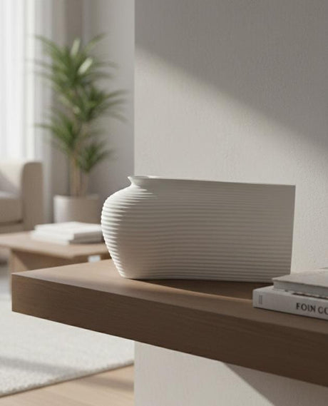 AKDC Large White Hard Plastic Vase – 40×20.5 cm Strong Decorative Planter Vase - Al Kabayel Discount CentreAKDC Large White Hard Plastic Vase – 40×20.5 cm Strong Decorative Planter VaseFlower/Plant PotsAKDCAl Kabayel Discount Centre