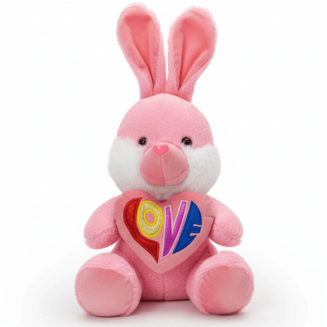 AKDC Light Pink Bunny Soft Plush Toy with Love Text Print – 30 cm Stuffed Animal Gift Toy - Al Kabayel Discount CentreAKDC Light Pink Bunny Soft Plush Toy with Love Text Print – 30 cm Stuffed Animal Gift ToyToysAKDCAl Kabayel Discount Centre