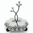 AKDC LuxeCawa Compact 6 - Piece Ceramic Arabic Coffee Cup Set with Elegant Silver Holder 20cm - Al Kabayel Discount CentreAKDC LuxeCawa Compact 6 - Piece Ceramic Arabic Coffee Cup Set with Elegant Silver Holder 20cmTea SetsAKDCAl Kabayel Discount Centre