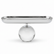 AKDC LuxeServe Silver Metal Oval Dessert Serving Tray with Acrylic Base Elegant Presentation Platter 25×6cm - Al Kabayel Discount CentreAKDC LuxeServe Silver Metal Oval Dessert Serving Tray with Acrylic Base Elegant Presentation Platter 25×6cmServing TraysAKDCAl Kabayel Discount Centre