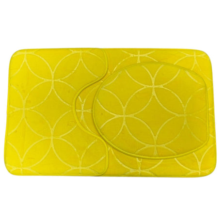 AKDC Luxurious Bathroom Rug Set, Toilet Bath Mat Set Toilet Floor Mats, Microfiber Floor Mats Bathtub Side, Non - Slip & U - Shaped Mats, Water Absorbent Bath Rugs - 3Pcs - 80cmX50cm - (Yellow) - Al Kabayel Discount CentreAKDC Luxurious Bathroom Rug Set, Toilet Bath Mat Set Toilet Floor Mats, Microfiber Floor Mats Bathtub Side, Non - Slip & U - Shaped Mats, Water Absorbent Bath Rugs - 3Pcs - 80cmX50cm - (Yellow)DoormatsAKDCAl Kabayel Discount Centre