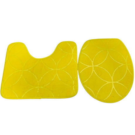 AKDC Luxurious Bathroom Rug Set, Toilet Bath Mat Set Toilet Floor Mats, Microfiber Floor Mats Bathtub Side, Non - Slip & U - Shaped Mats, Water Absorbent Bath Rugs - 3Pcs - 80cmX50cm - (Yellow) - Al Kabayel Discount CentreAKDC Luxurious Bathroom Rug Set, Toilet Bath Mat Set Toilet Floor Mats, Microfiber Floor Mats Bathtub Side, Non - Slip & U - Shaped Mats, Water Absorbent Bath Rugs - 3Pcs - 80cmX50cm - (Yellow)DoormatsAKDCAl Kabayel Discount Centre