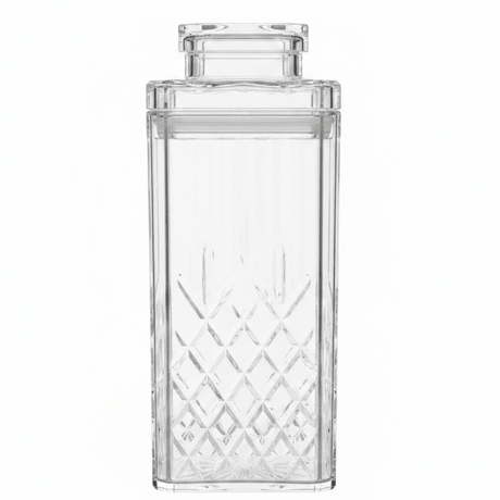 AKDC Luxury Diamond Cut Acrylic Storage Jar with Lid for Dry Food, Snacks & Kitchen Use 18 × 9 cm - Al Kabayel Discount CentreAKDC Luxury Diamond Cut Acrylic Storage Jar with Lid for Dry Food, Snacks & Kitchen Use 18 × 9 cmJars & Food SaversAKDCAl Kabayel Discount Centre