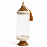 AKDC Luxury Footed Glass Candy Jar with Decorative Tassel Lid | 20×10 cm - Al Kabayel Discount CentreAKDC Luxury Footed Glass Candy Jar with Decorative Tassel Lid | 20×10 cmJars & Food SaversAKDCAl Kabayel Discount Centre