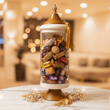 AKDC Luxury Footed Glass Candy Jar with Decorative Tassel Lid | 20×10 cm - Al Kabayel Discount CentreAKDC Luxury Footed Glass Candy Jar with Decorative Tassel Lid | 20×10 cmJars & Food SaversAKDCAl Kabayel Discount Centre