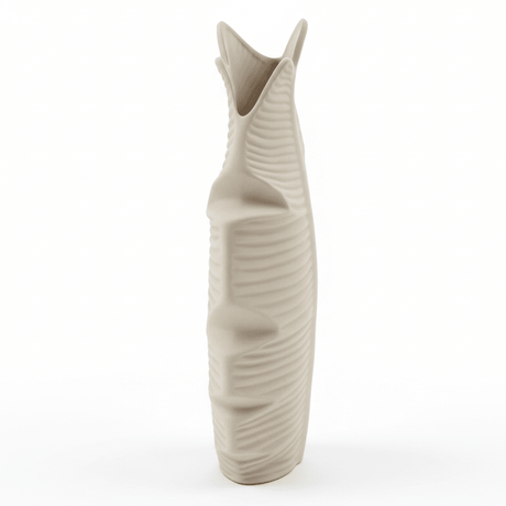 AKDC Luxury Leaf - Inspired Ceramic Flower Vase – Elegant White Decorative Vase with Artistic Leaf Shape Design, 30 cm - Al Kabayel Discount CentreAKDC Luxury Leaf - Inspired Ceramic Flower Vase – Elegant White Decorative Vase with Artistic Leaf Shape Design, 30 cmFlower/Plant PotsAKDCAl Kabayel Discount Centre