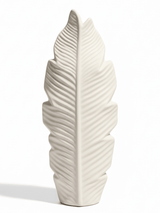 AKDC Luxury Leaf - Style Ceramic Flower Vase – Elegant White Decorative Design for Modern Interiors, 25 × 14 cm - Al Kabayel Discount CentreAKDC Luxury Leaf - Style Ceramic Flower Vase – Elegant White Decorative Design for Modern Interiors, 25 × 14 cmFlower/Plant PotsAKDCAl Kabayel Discount Centre