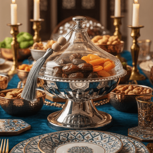 AKDC Luxury Metal Candy Bowl with Acrylic Lid – Premium Silver Finish, Decorative Storage for Sweets & Dry Fruits, 19 × 15 cm - Al Kabayel Discount CentreAKDC Luxury Metal Candy Bowl with Acrylic Lid – Premium Silver Finish, Decorative Storage for Sweets & Dry Fruits, 19 × 15 cmJars & Food SaversAKDCAl Kabayel Discount Centre