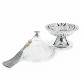 AKDC Luxury Metal Candy Bowl with Acrylic Lid – Premium Silver Finish, Decorative Storage for Sweets & Dry Fruits, 19 × 15 cm - Al Kabayel Discount CentreAKDC Luxury Metal Candy Bowl with Acrylic Lid – Premium Silver Finish, Decorative Storage for Sweets & Dry Fruits, 19 × 15 cmJars & Food SaversAKDCAl Kabayel Discount Centre