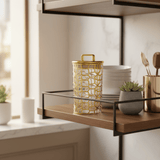 AKDC Luxury Round Airtight Acrylic Storage Canister with Transparent Body & Elegant Golden Design Lid – Kitchen Storage Jar, 1000 ml - Al Kabayel Discount CentreAKDC Luxury Round Airtight Acrylic Storage Canister with Transparent Body & Elegant Golden Design Lid – Kitchen Storage Jar, 1000 mlJars & Food SaversAKDCAl Kabayel Discount Centre