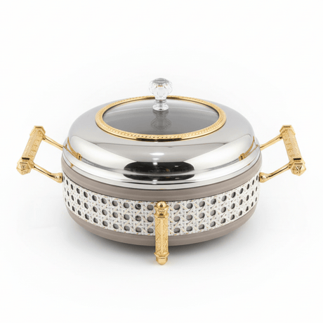 AKDC Luxury Round Glass & Metal Dates Bowl with Lid – Elegant Ramadan & Hospitality Serving Bowl 22 cm - Al Kabayel Discount CentreAKDC Luxury Round Glass & Metal Dates Bowl with Lid – Elegant Ramadan & Hospitality Serving Bowl 22 cmBowlsAKDCAl Kabayel Discount Centre