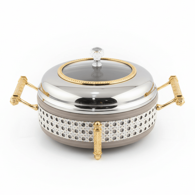 AKDC Luxury Round Glass & Metal Dates Bowl with Lid – Elegant Ramadan & Hospitality Serving Bowl 22 cm - Al Kabayel Discount CentreAKDC Luxury Round Glass & Metal Dates Bowl with Lid – Elegant Ramadan & Hospitality Serving Bowl 22 cmBowlsAKDCAl Kabayel Discount Centre