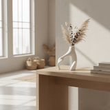 AKDC Luxury Statement Ceramic Decorative Vase – White Sculpted Artistic Design for Modern Interiors, 18 × 15 cm - Al Kabayel Discount CentreAKDC Luxury Statement Ceramic Decorative Vase – White Sculpted Artistic Design for Modern Interiors, 18 × 15 cmFlower/Plant PotsAKDCAl Kabayel Discount Centre