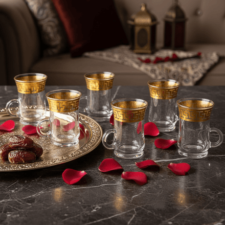 AKDC Luxury Tea Glass Set of Six Pieces with Elegant Gold Detailing 100 ml - Al Kabayel Discount CentreAKDC Luxury Tea Glass Set of Six Pieces with Elegant Gold Detailing 100 mlTumblersAKDCAl Kabayel Discount Centre