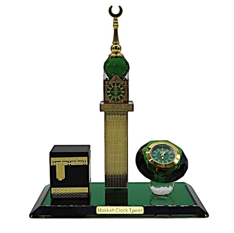 AKDC Makkah Clock Tower with Kaabah Landmark Miniature – Luxurious Islamic Home Décor Showpiece, 18×13 cm - Al Kabayel Discount CentreAKDC Makkah Clock Tower with Kaabah Landmark Miniature – Luxurious Islamic Home Décor Showpiece, 18×13 cmHome Décor AccentsAKDCAl Kabayel Discount Centre