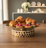 AKDC Medium Metal & Wooden Serving Bowl 30x9 cm – Stylish Brown & Cream Dual - Color Serving Bowl for Salad, Fruits & Snacks - Al Kabayel Discount CentreAKDC Medium Metal & Wooden Serving Bowl 30x9 cm – Stylish Brown & Cream Dual - Color Serving Bowl for Salad, Fruits & SnacksServeware SetsAKDCAl Kabayel Discount Centre