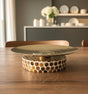 AKDC Medium Metal & Wooden Serving Bowl 30x9 cm – Stylish Brown & Cream Dual - Color Serving Bowl for Salad, Fruits & Snacks - Al Kabayel Discount CentreAKDC Medium Metal & Wooden Serving Bowl 30x9 cm – Stylish Brown & Cream Dual - Color Serving Bowl for Salad, Fruits & SnacksServeware SetsAKDCAl Kabayel Discount Centre