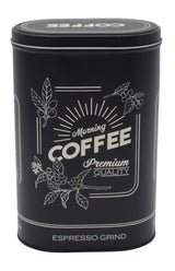 AKDC Medium Oval Black Metal Coffee Powder Canister with Coffee Logo – Sleek and Sturdy Storage for Everyday Use, 20×13×8.5 cm - Al Kabayel Discount CentreAKDC Medium Oval Black Metal Coffee Powder Canister with Coffee Logo – Sleek and Sturdy Storage for Everyday Use, 20×13×8.5 cmJars & Food SaversAKDCAl Kabayel Discount Centre