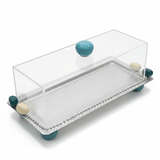 AKDC Medium Rectangular Metal Candy Tray with Acrylic Lid – Elegant Storage & Serving Solution for Desserts & Snacks – 28x12 cm - Al Kabayel Discount CentreAKDC Medium Rectangular Metal Candy Tray with Acrylic Lid – Elegant Storage & Serving Solution for Desserts & Snacks – 28x12 cmServing TraysAKDCAl Kabayel Discount Centre