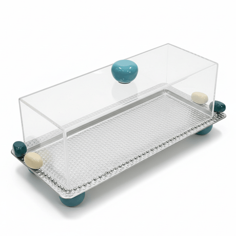 AKDC Medium Rectangular Metal Candy Tray with Acrylic Lid – Elegant Storage & Serving Solution for Desserts & Snacks – 28x12 cm - Al Kabayel Discount CentreAKDC Medium Rectangular Metal Candy Tray with Acrylic Lid – Elegant Storage & Serving Solution for Desserts & Snacks – 28x12 cmServing TraysAKDCAl Kabayel Discount Centre