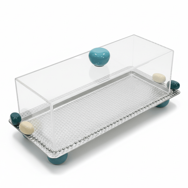 AKDC Medium Rectangular Metal Candy Tray with Acrylic Lid – Elegant Storage & Serving Solution for Desserts & Snacks – 28x12 cm - Al Kabayel Discount CentreAKDC Medium Rectangular Metal Candy Tray with Acrylic Lid – Elegant Storage & Serving Solution for Desserts & Snacks – 28x12 cmServing TraysAKDCAl Kabayel Discount Centre