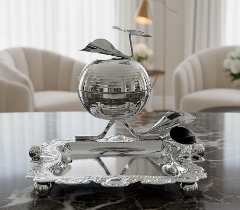 AKDC Metal 2 - in1 Candy Bowl with Lid 25cm*20cm*15cm, Silver - Al Kabayel Discount CentreAKDC Metal 2 - in1 Candy Bowl with Lid 25cm*20cm*15cm, SilverCandy ServersAKDCAl Kabayel Discount Centre