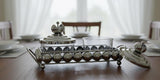 AKDC Metal and Glass 2pcs Candy Bowl Set 25.5cm*11cm*12cm, Silver - Al Kabayel Discount CentreAKDC Metal and Glass 2pcs Candy Bowl Set 25.5cm*11cm*12cm, SilverCandy ServersAKDCAl Kabayel Discount Centre