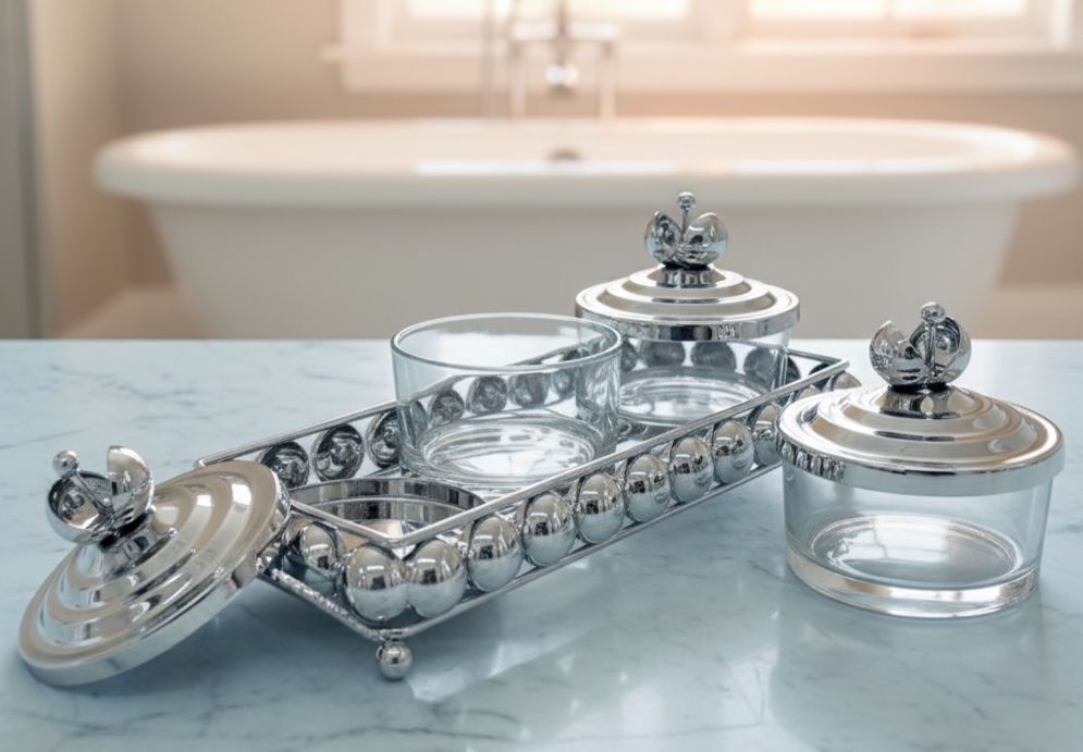 AKDC Metal and Glass 3pcs Candy Bowl Set 37cm*10cm*11.5cm, Silver - Al Kabayel Discount CentreAKDC Metal and Glass 3pcs Candy Bowl Set 37cm*10cm*11.5cm, SilverCandy ServersAKDCAl Kabayel Discount Centre