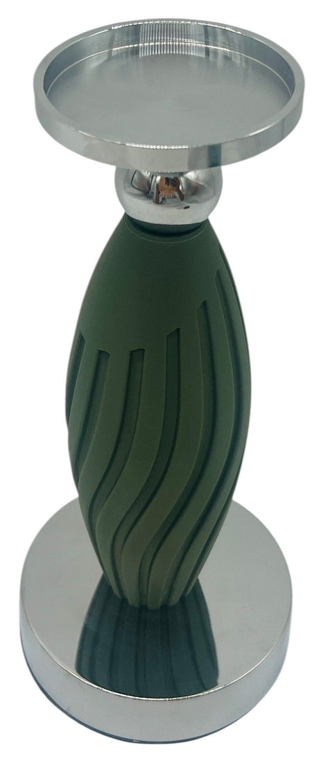 AKDC Metal and Plastic Candle Holder 26cm*10cm, Green/Silver - Al Kabayel Discount CentreAKDC Metal and Plastic Candle Holder 26cm*10cm, Green/SilverHome Décor AccentsAKDCAl Kabayel Discount Centre