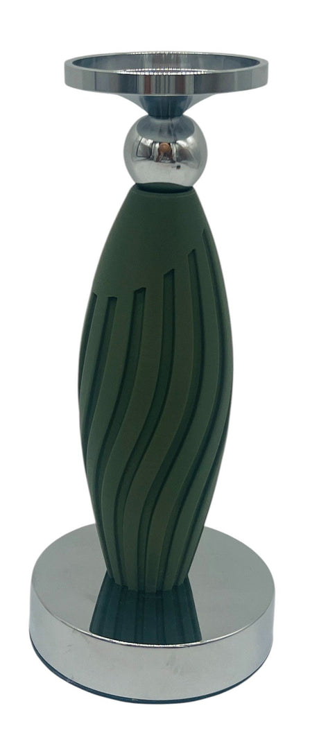 AKDC Metal and Plastic Candle Holder 29cm*10cm, Green/Silver - Al Kabayel Discount CentreAKDC Metal and Plastic Candle Holder 29cm*10cm, Green/SilverHome Décor AccentsAKDCAl Kabayel Discount Centre