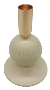 AKDC Metal Ball Shaped Candle Holder 15cm*10cm, Ivory/Gold - Al Kabayel Discount CentreAKDC Metal Ball Shaped Candle Holder 15cm*10cm, Ivory/GoldHome Décor AccentsAKDCAl Kabayel Discount Centre
