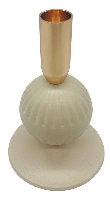 AKDC Metal Ball Shaped Candle Holder 15cm*10cm, Ivory/Gold - Al Kabayel Discount CentreAKDC Metal Ball Shaped Candle Holder 15cm*10cm, Ivory/GoldHome Décor AccentsAKDCAl Kabayel Discount Centre