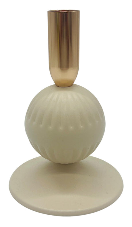 AKDC Metal Ball Shaped Candle Holder 15cm*10cm, Ivory/Gold - Al Kabayel Discount CentreAKDC Metal Ball Shaped Candle Holder 15cm*10cm, Ivory/GoldHome Décor AccentsAKDCAl Kabayel Discount Centre