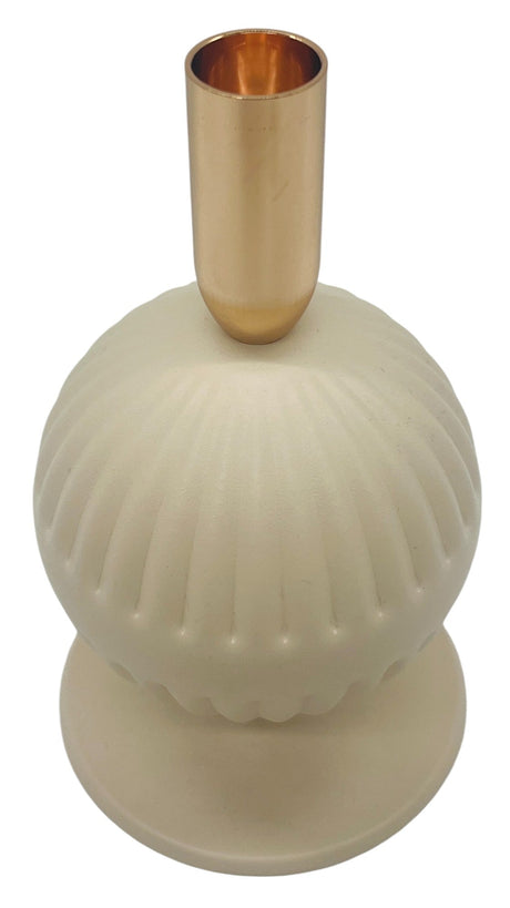 AKDC Metal Ball Shaped Candle Holder 18cm*10cm, Ivory/Gold - Al Kabayel Discount CentreAKDC Metal Ball Shaped Candle Holder 18cm*10cm, Ivory/GoldHome Décor AccentsAKDCAl Kabayel Discount Centre
