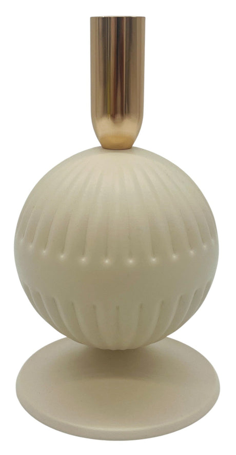 AKDC Metal Ball Shaped Candle Holder 18cm*10cm, Ivory/Gold - Al Kabayel Discount CentreAKDC Metal Ball Shaped Candle Holder 18cm*10cm, Ivory/GoldHome Décor AccentsAKDCAl Kabayel Discount Centre
