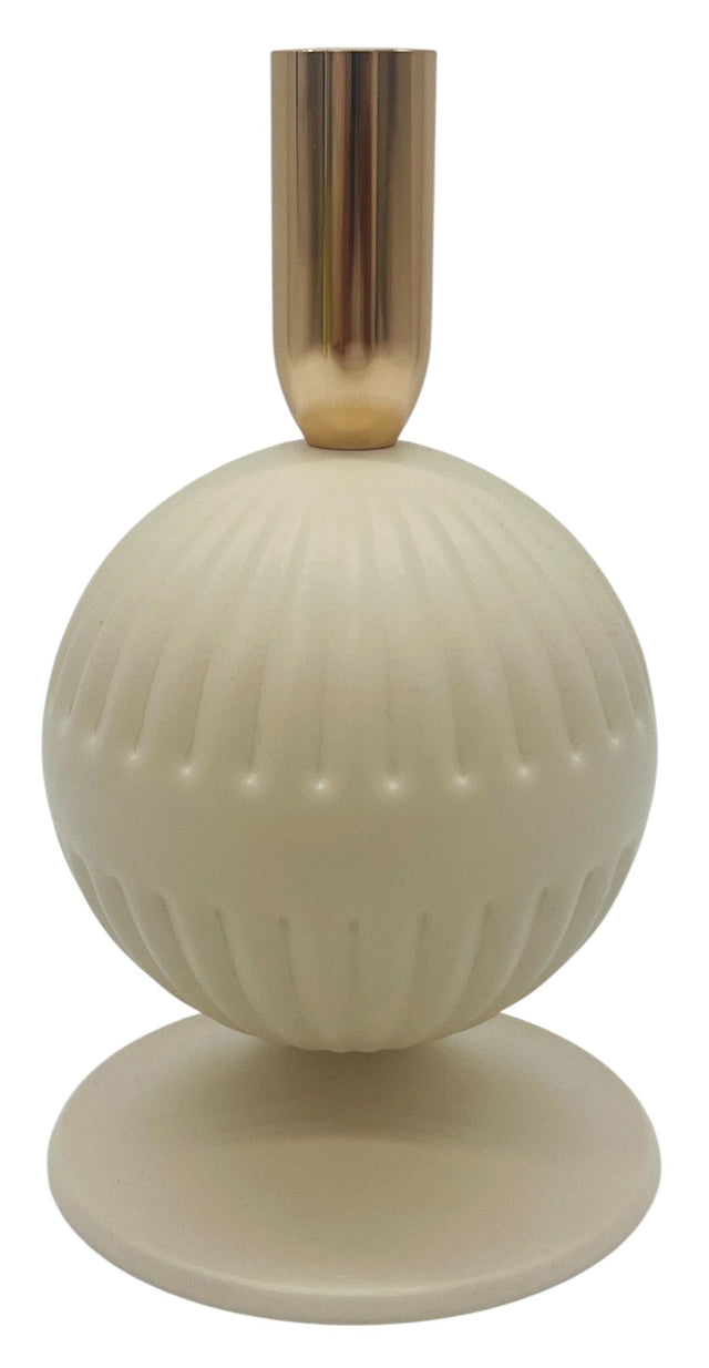 AKDC Metal Ball Shaped Candle Holder 18cm*10cm, Ivory/Gold - Al Kabayel Discount CentreAKDC Metal Ball Shaped Candle Holder 18cm*10cm, Ivory/GoldHome Décor AccentsAKDCAl Kabayel Discount Centre