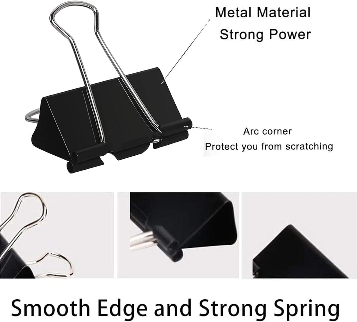 AKDC Metal Binder Clips High Quality Steel Strong Clamping Force 41mm Set Of 24pcs - Al Kabayel Discount CentreAKDC Metal Binder Clips High Quality Steel Strong Clamping Force 41mm Set Of 24pcsPaper Clips, Staples & FastenersAKDCAl Kabayel Discount Centre
