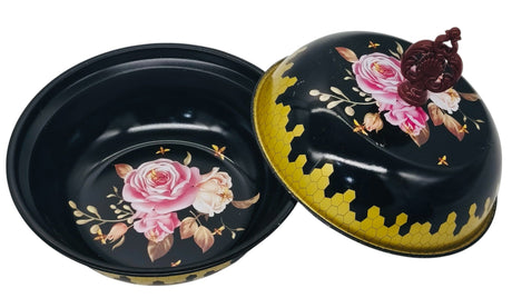 AKDC Metal Bowl with Lid 16cm, Black/Multicolour - Al Kabayel Discount CentreAKDC Metal Bowl with Lid 16cm, Black/MulticolourBowlsAKDCAl Kabayel Discount Centre
