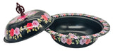 AKDC Metal Bowl with Lid 24cm, Black/Multicolour - Al Kabayel Discount CentreAKDC Metal Bowl with Lid 24cm, Black/MulticolourBowlsAKDCAl Kabayel Discount Centre