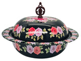 AKDC Metal Bowl with Lid 24cm, Black/Multicolour - Al Kabayel Discount CentreAKDC Metal Bowl with Lid 24cm, Black/MulticolourBowlsAKDCAl Kabayel Discount Centre