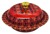 AKDC Metal Bowl with Lid 25cm, Red/Multicolour - Al Kabayel Discount CentreAKDC Metal Bowl with Lid 25cm, Red/MulticolourBowlsAKDCAl Kabayel Discount Centre