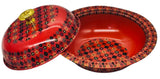 AKDC Metal Bowl with Lid 25cm, Red/Multicolour - Al Kabayel Discount CentreAKDC Metal Bowl with Lid 25cm, Red/MulticolourBowlsAKDCAl Kabayel Discount Centre
