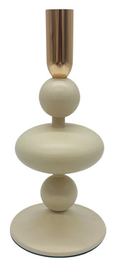 AKDC Metal Candle Holder 21.5cm*10cm,Table Centerpiece Décor, Ivory/Gold - Al Kabayel Discount CentreAKDC Metal Candle Holder 21.5cm*10cm,Table Centerpiece Décor, Ivory/GoldHome Décor AccentsAKDCAl Kabayel Discount Centre