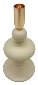 AKDC Metal Candle Holder 21.5cm*10cm,Table Centerpiece Décor, Ivory/Gold - Al Kabayel Discount CentreAKDC Metal Candle Holder 21.5cm*10cm,Table Centerpiece Décor, Ivory/GoldHome Décor AccentsAKDCAl Kabayel Discount Centre