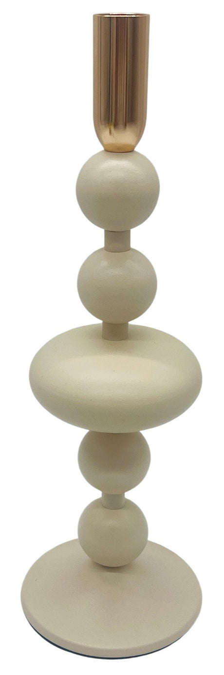 AKDC Metal Candle Holder 31cm*10cm,Table Centerpiece Décor, Ivory/Gold - Al Kabayel Discount CentreAKDC Metal Candle Holder 31cm*10cm,Table Centerpiece Décor, Ivory/GoldHome Décor AccentsAKDCAl Kabayel Discount Centre
