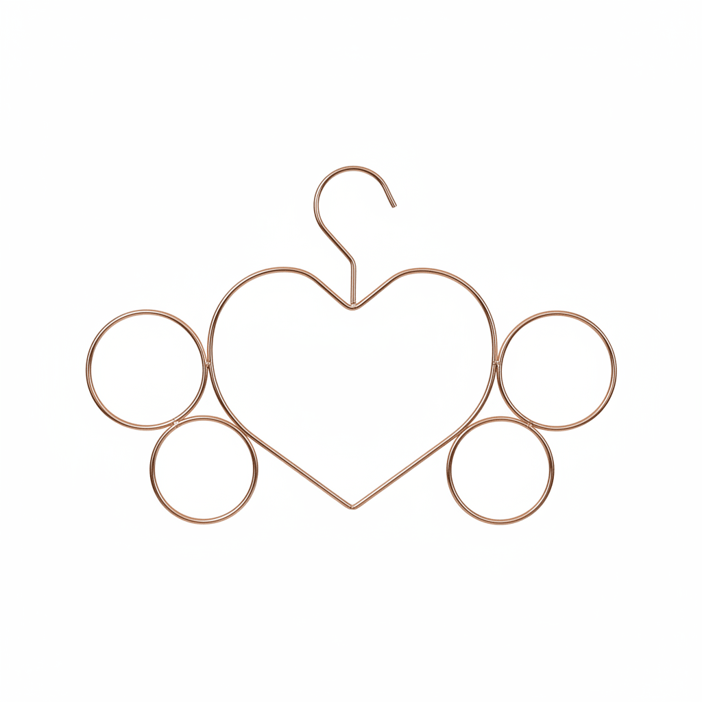 AKDC Metal Cloth Hanger 26cm*24cm, Heart Design, Rose Gold - Al Kabayel Discount CentreAKDC Metal Cloth Hanger 26cm*24cm, Heart Design, Rose GoldOrganizers & AccessoriesAKDCAl Kabayel Discount Centre