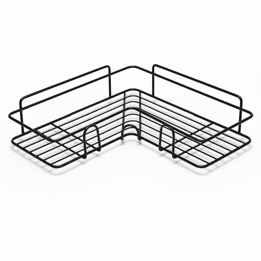 AKDC Metal Corner Shelf 26cm*26cm*4.5cm, Black - Al Kabayel Discount CentreAKDC Metal Corner Shelf 26cm*26cm*4.5cm, BlackOrganizers & AccessoriesAKDCAl Kabayel Discount Centre