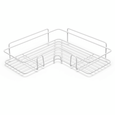 AKDC Metal Corner Shelf 26cm*26cm*4.5cm, White - Al Kabayel Discount CentreAKDC Metal Corner Shelf 26cm*26cm*4.5cm, WhiteOrganizers & AccessoriesAKDCAl Kabayel Discount Centre